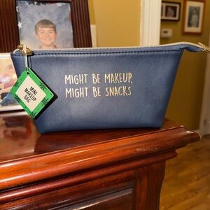 Might Be Makeup Might Be Snacks mini makeup bag. NWT